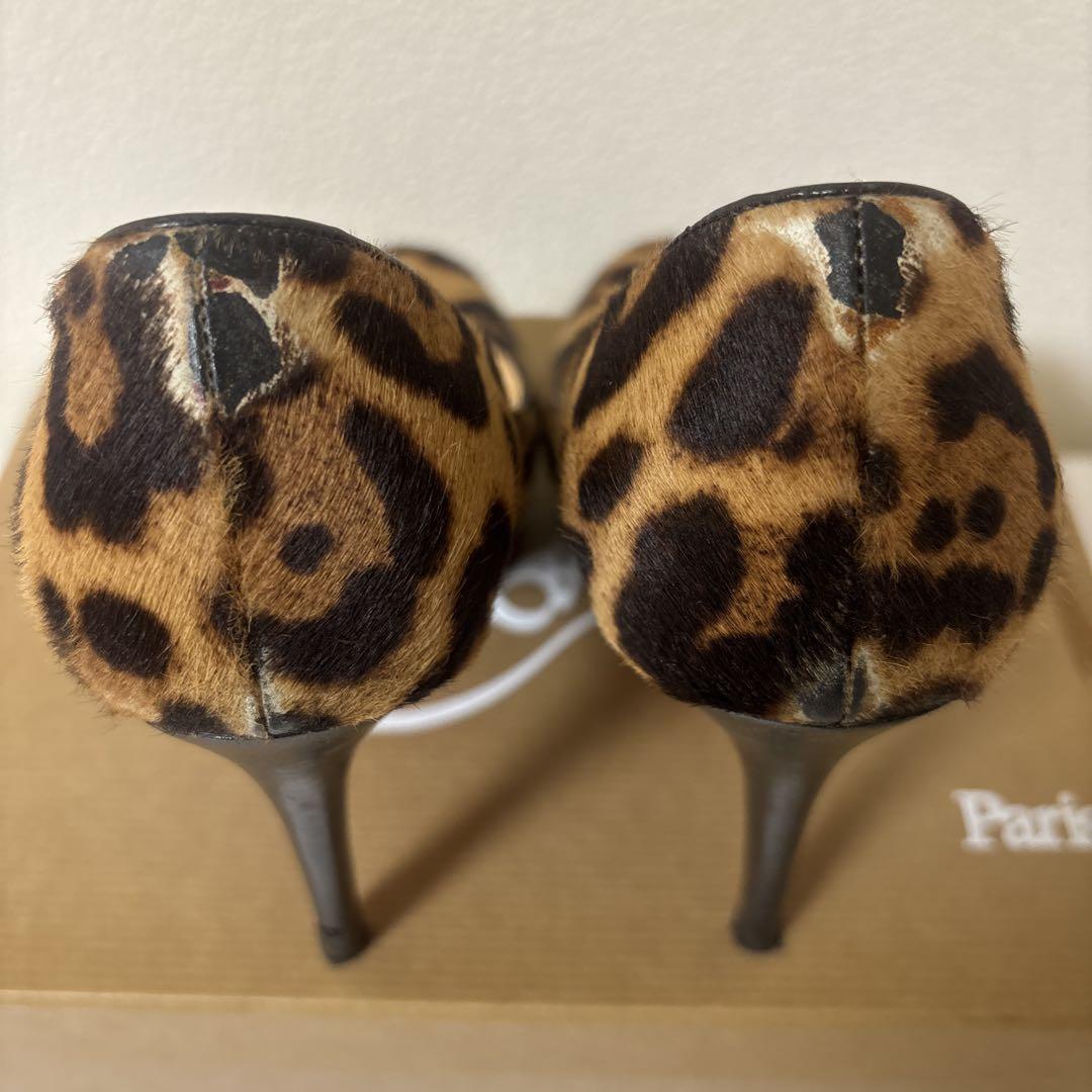 Christian Louboutin ハラコ レオパード パンプス