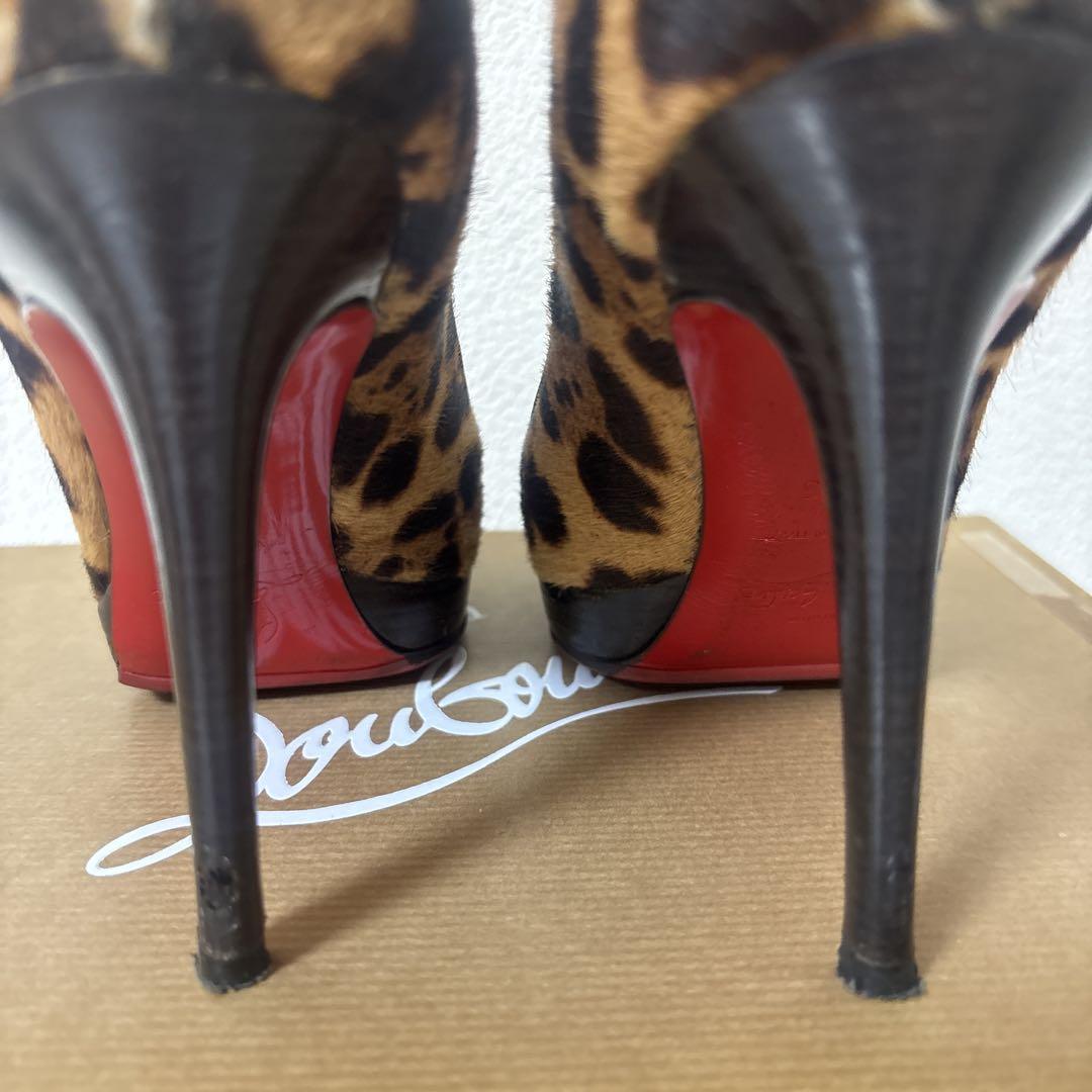 Christian Louboutin ハラコ レオパード パンプス