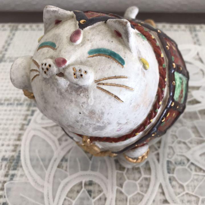 作家物 陶器 招き猫 美品