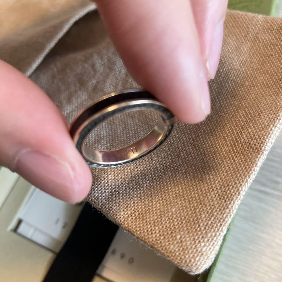 現行品】GUCCI インターロッキングG リング 11号