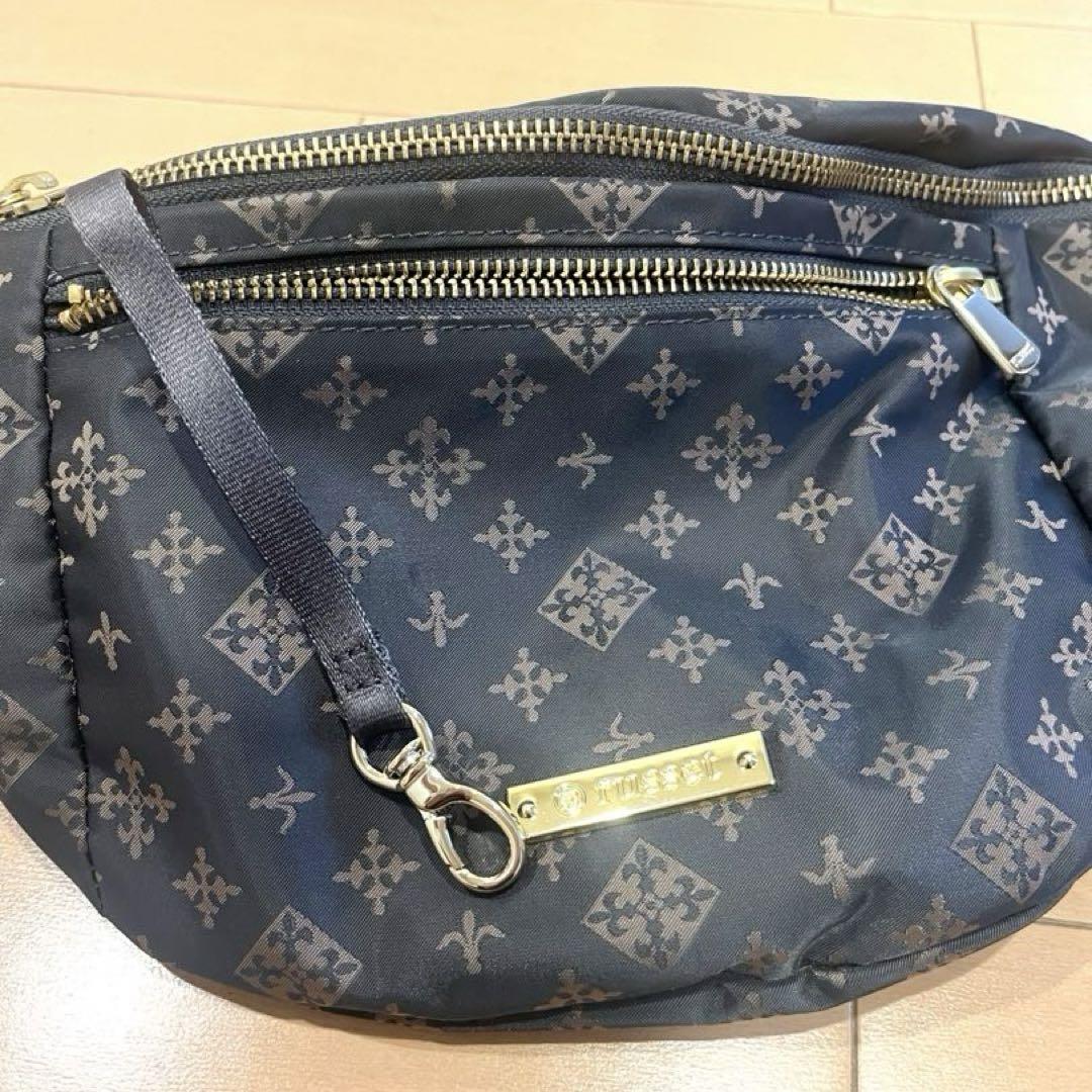 【美品】ラシットグレーピンクボディーショルダーバック