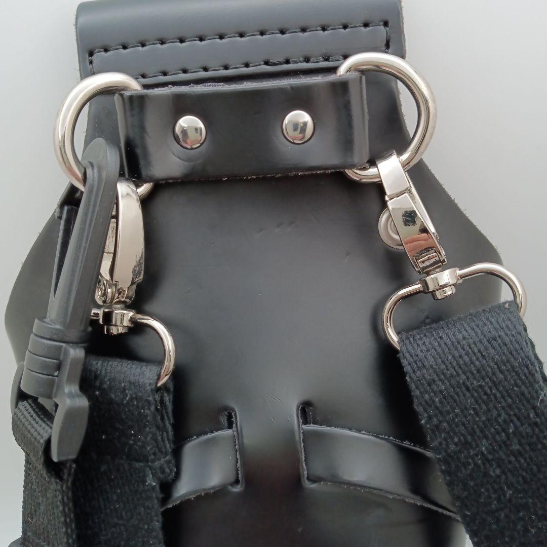 Q1292) 本革 黒 シザーケース 6丁用 腰、斜め掛け - メルカリ