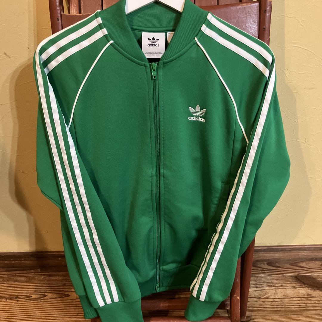 adidas グリーン ジャージジャケット X-Small - メルカリ