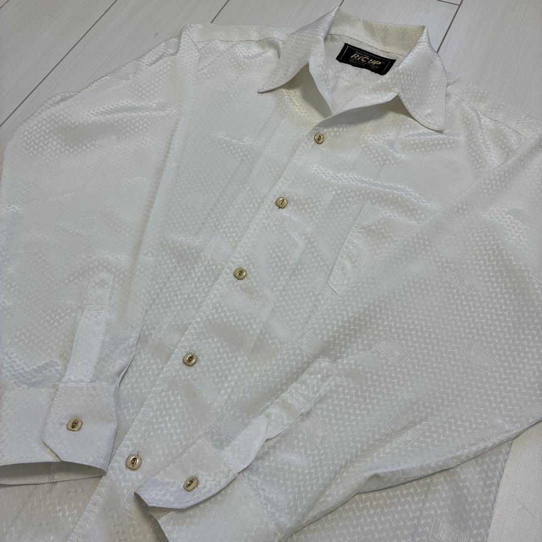 デッドストック！80's 日本製 SPORTS WEAR RIC UP 柄シャツ