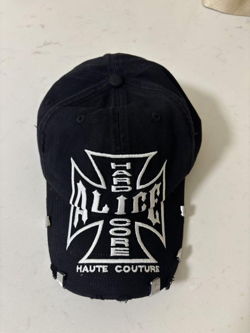 【美品】ALICE HOLLYWOOD チョッパーキャップ／ブラック×ホワイト