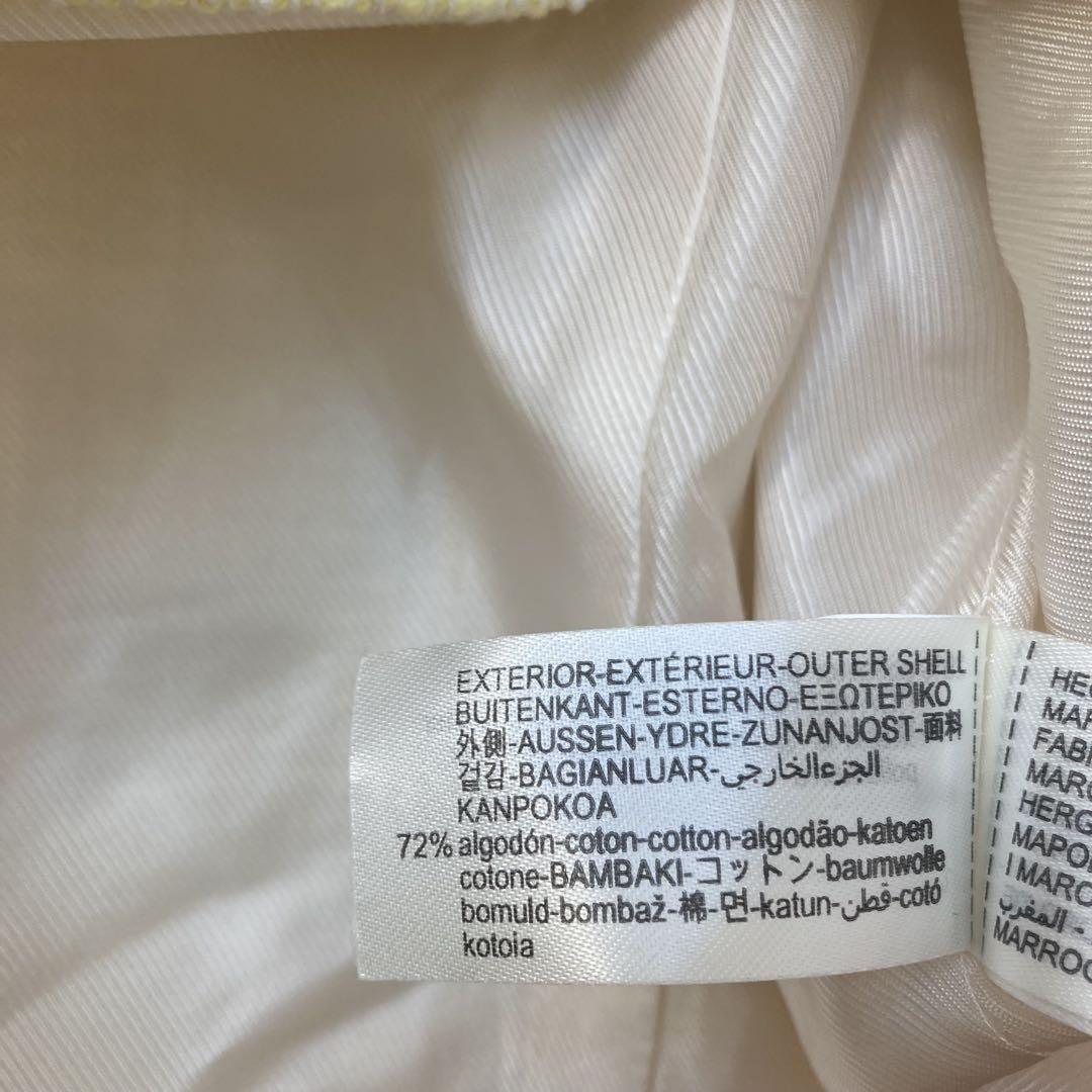 【あああ】ZARA　テクスチャー ラウンドネック ブレザー イエロー L