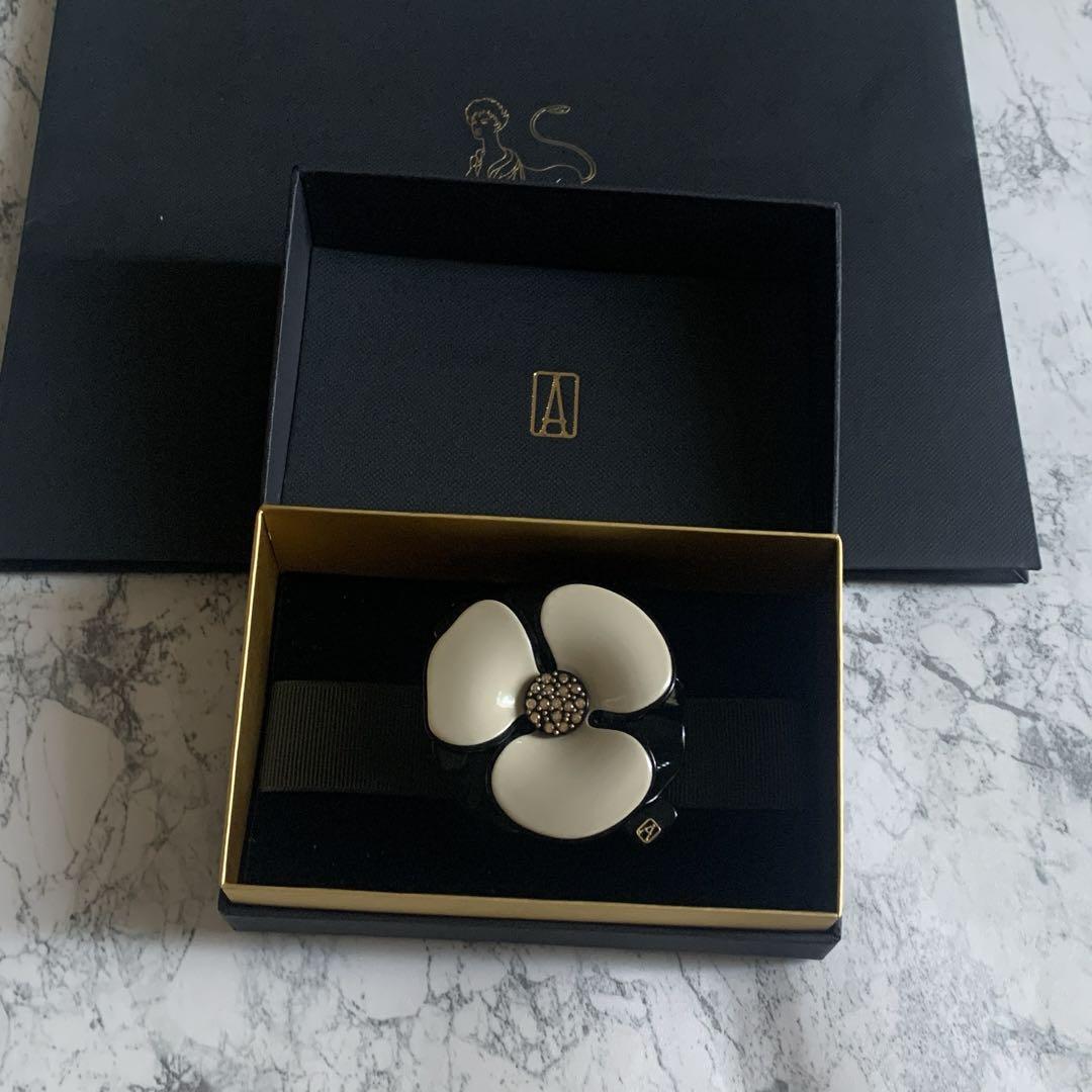 【美品】ALEXANDRE DE PARISカメリアバレッタリズレスワロフスキー