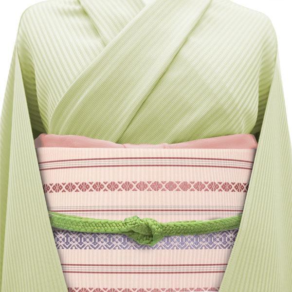 【★超目玉】 献上縞 全通 本場筑前博多織 八寸 名古屋帯 美品 新古品 未使用 着物・浴衣