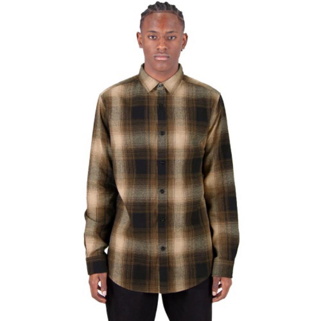SHAKA WEAR シャカウェア フランネルシャツ ブラウン 5XL4XL(5L)以上 WWW_HOMU-JOURNEY_COM