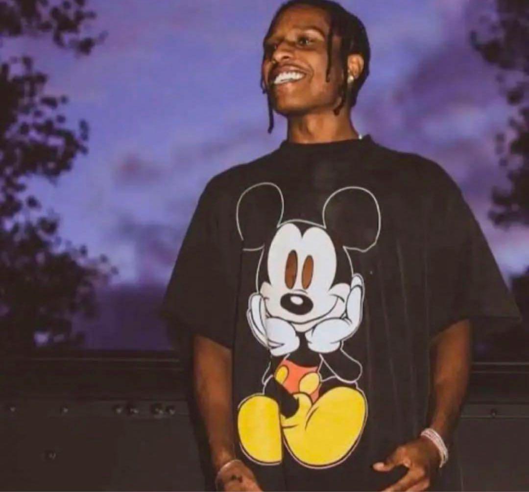 90s Asap Rocky 着用 ミッキー Tシャツ USA製 Disney
