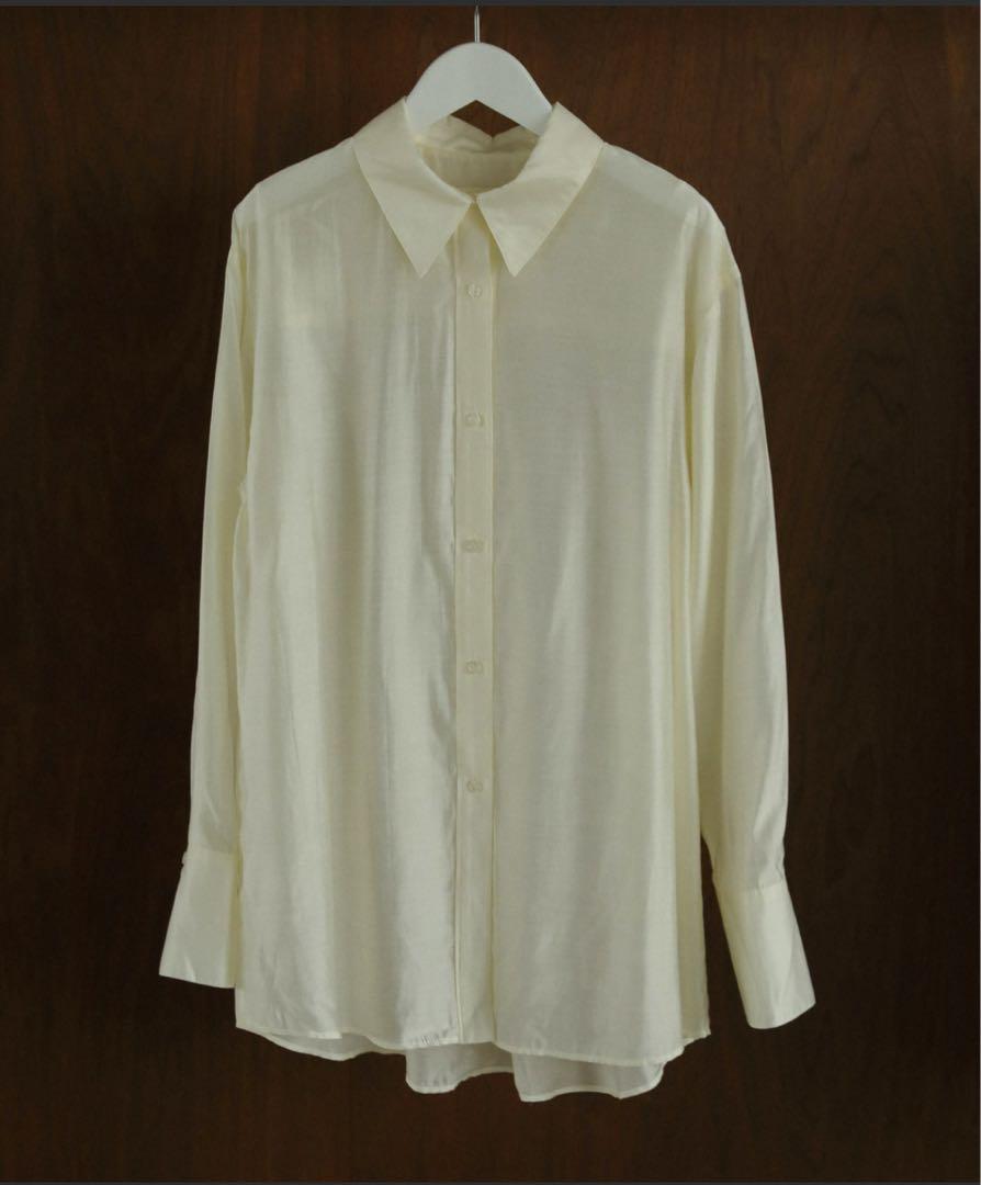 anuke Sheer Satin Shirts アイボリー