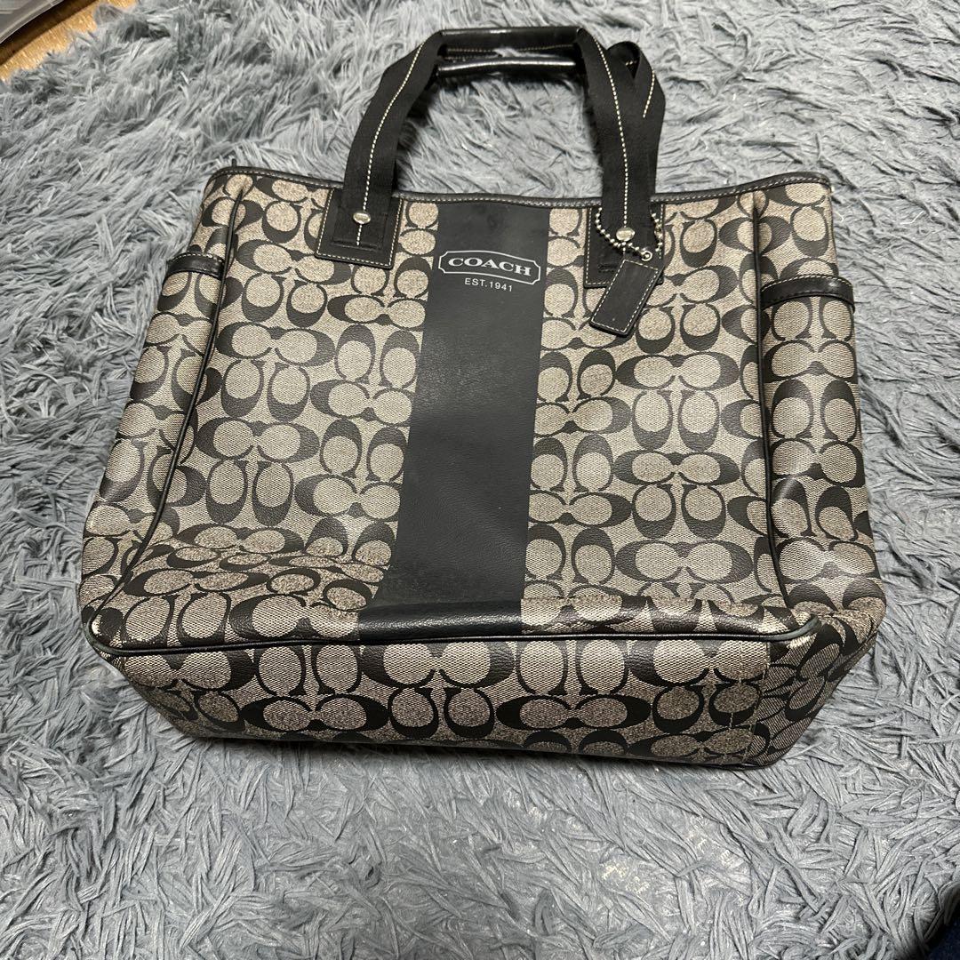 COACH Eショルダーバッグ ?グレー/ブラック