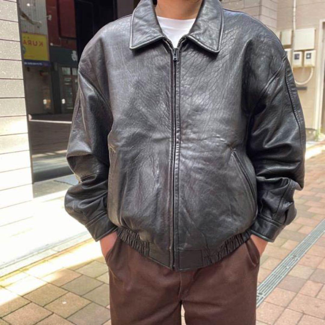 MARK NEW YORK Tバック レザー ジャケット 黒 XL