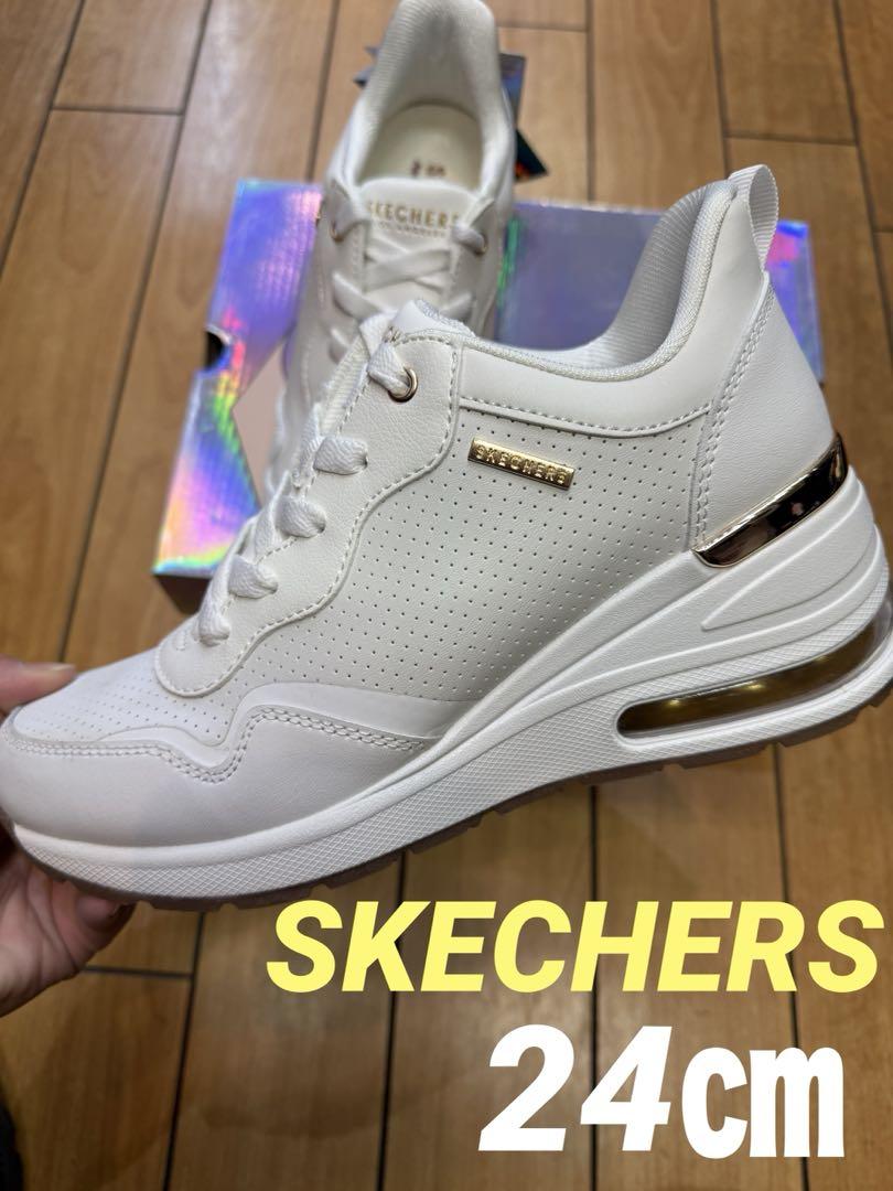✨新品✨スケッチャーズ ミリオン エア ホッターエア 厚底スニーカー 白
