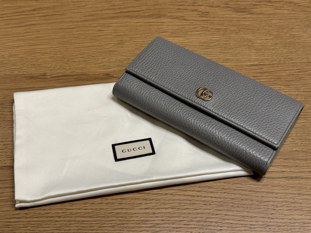 GUCCI 長財布 マーモント グレー GG