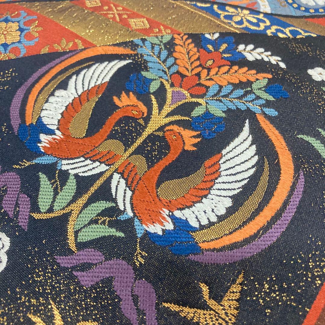 袋帯 切れていない作り帯 豪華加工 正絹 帯 AO-1219