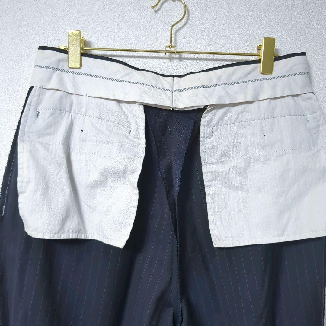 Paul Smith zegna生地 ビジネススーツXLネイビーストライプ濃紺