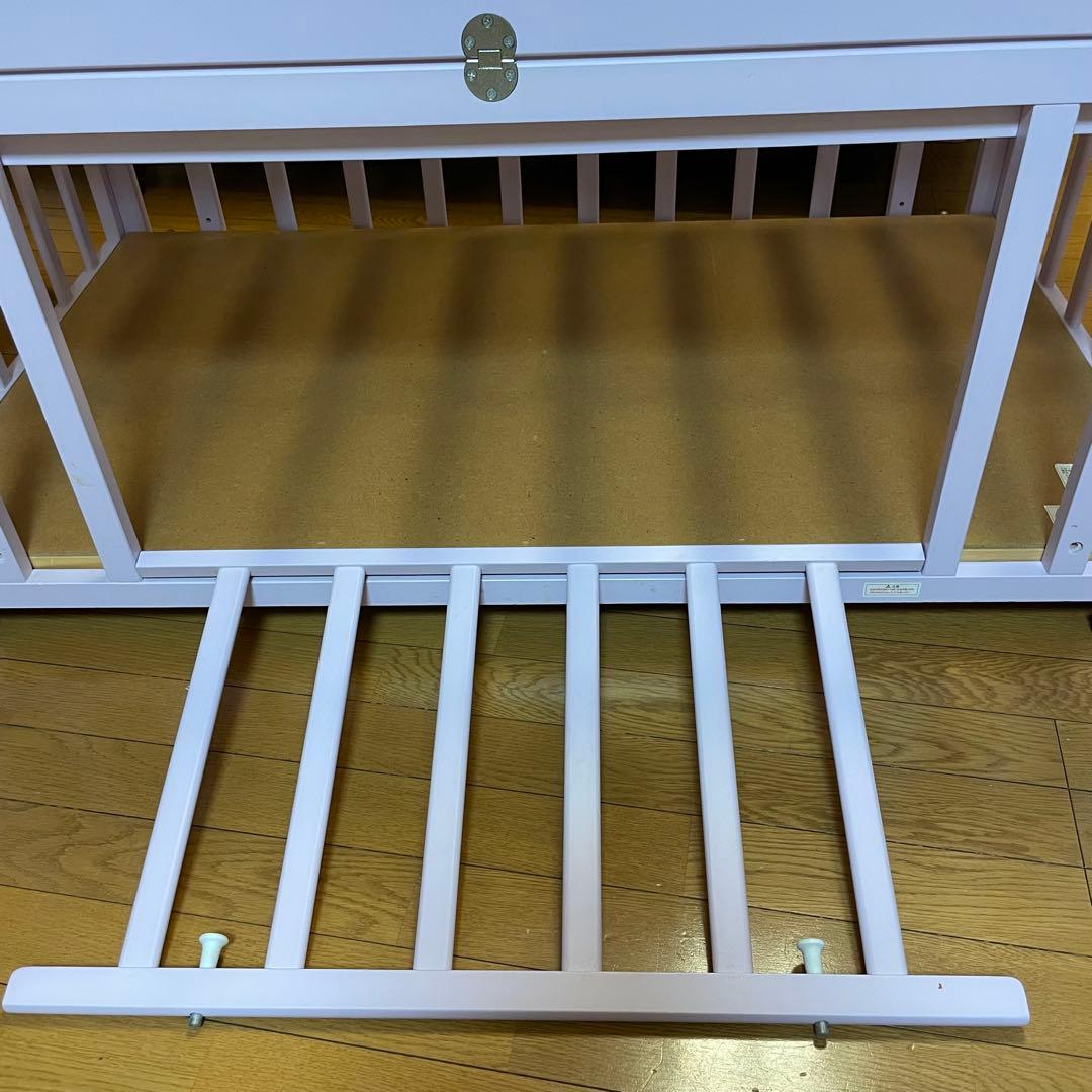 関東限定レアカラー❣️コンビミニ　ベビーベッド　ベビー寝具　ベビーサークル　薄紫