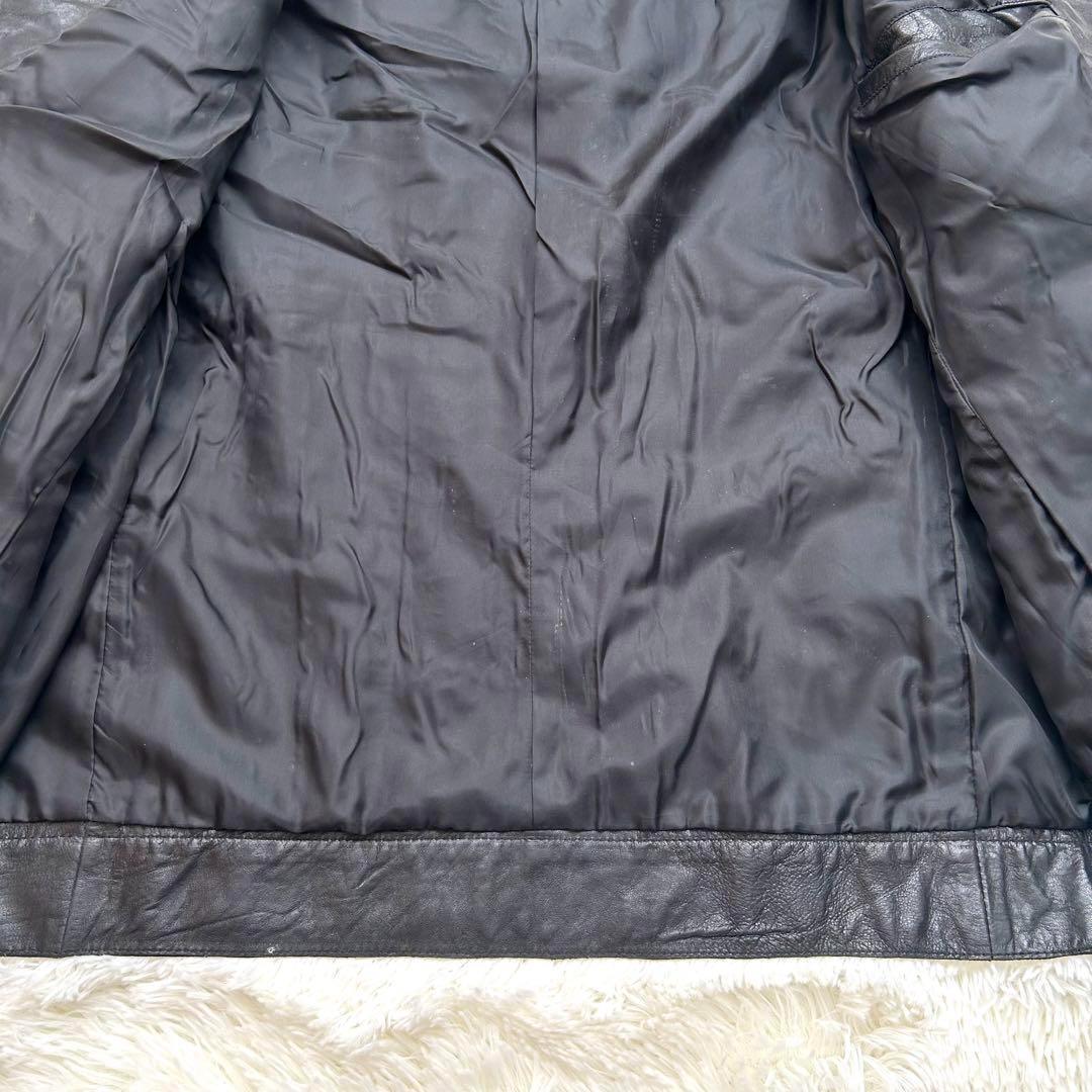 UNITED ARROWS ラムレザー シングルライダースジャケット