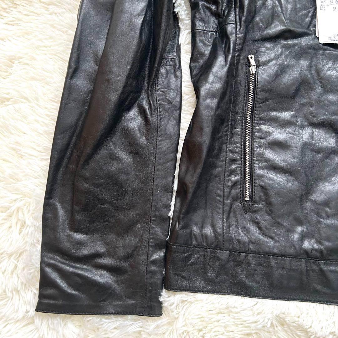 UNITED ARROWS ラムレザー シングルライダースジャケット