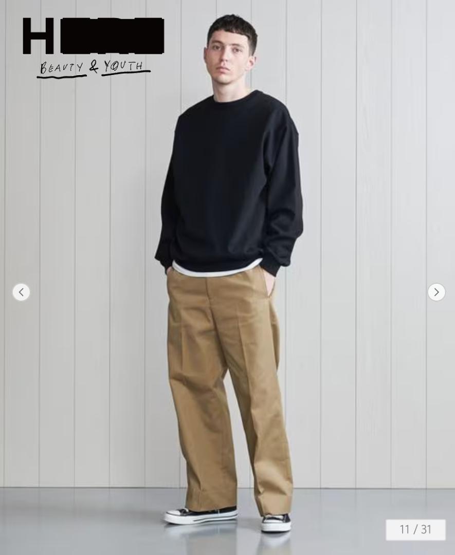 H BEAUTY&YOUTH STRIGHT WIDE PANTS/パンツ