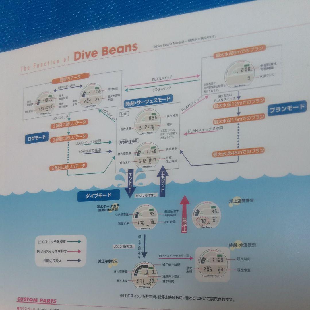 5900000円 見事な創造力 ビーイズム ダイブビーンズ ダイビングコンピューター の取説と操作