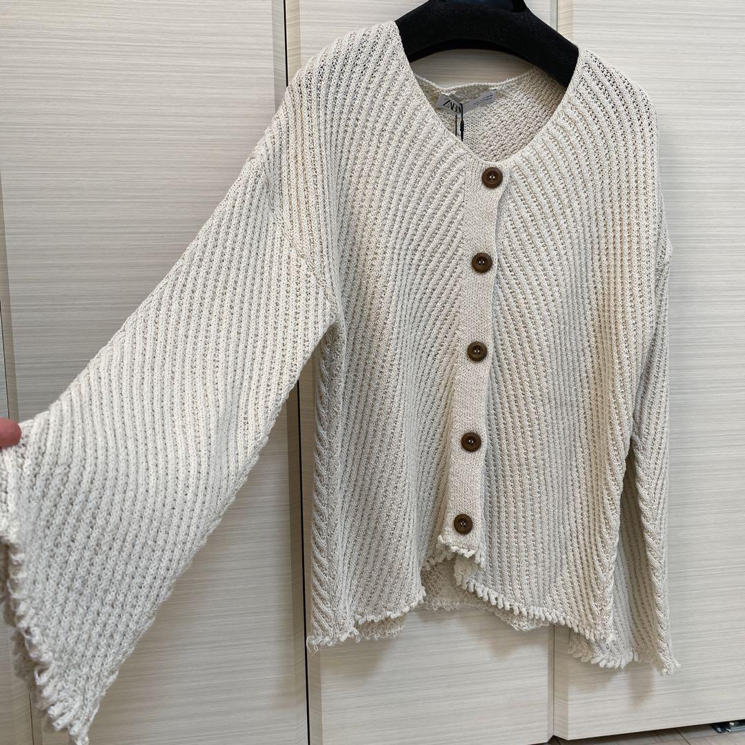 ZARA 2024AW カシミア ウール カーディガン カーデ s
