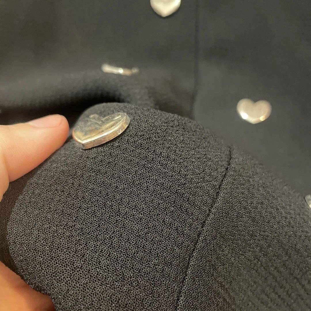 GZM インポート　ノーカラージャケット　ハートスタッズ