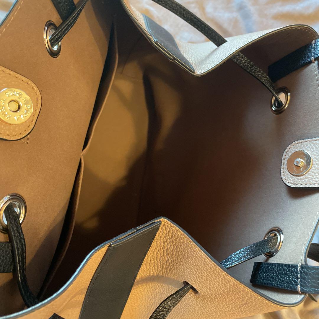 好評定番 最終お値下げ 未使用 FURLA トートバッグ ベージュ 黒 yj4VC-m78660598417 大得価即納