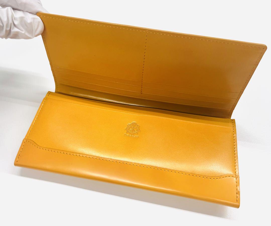 Dubeige 金運アップ イエロー かぶせ式長財布 ウォレット コードバン