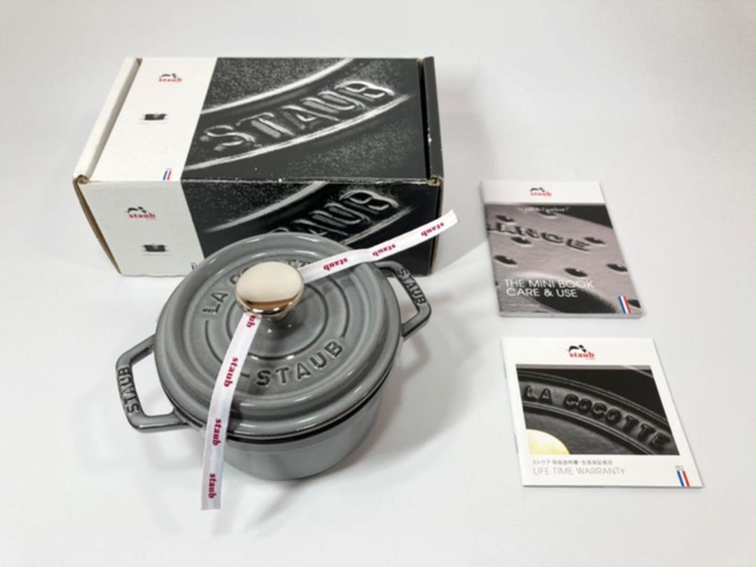 STAUB ストウブ ピコ ココット ラウンド 14cm グレー 2021年新作 割引あり ストウブ ピコ・ココット ラウンド14cm 調理器具