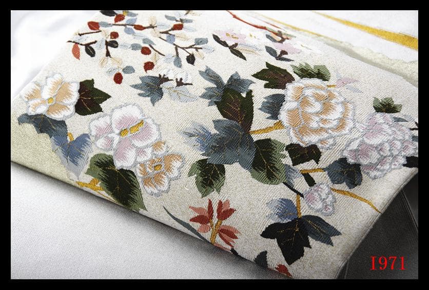 I971厳選西陣 爪掻き本綴れ 麗花紋 気品豊かに 太鼓柄高級美術袋帯