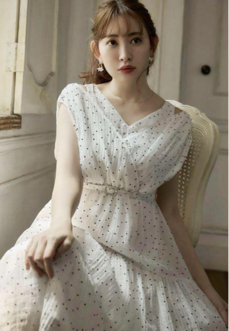 ワンピース herlipto Tiered Polka-Dot Long Dress