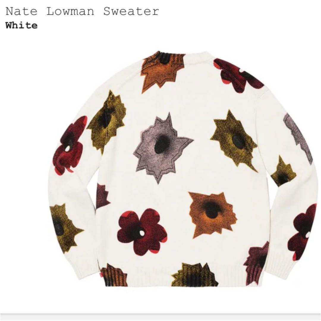 公式メーカー Supreme Nate Lowman Sweater XL white ニット/セーター ...