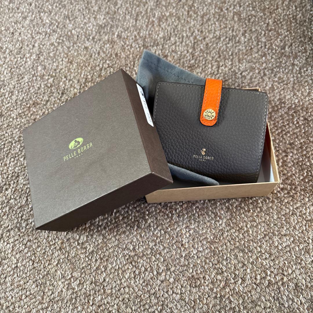 極美品ペレボルサ レネット グッズ 型押しシュリンク 二つ折り