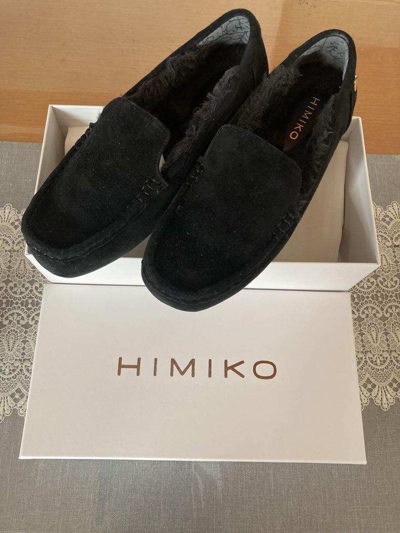 卑弥呼　あったか　ふわふわボアモカシン　ブラック　HIMIKO