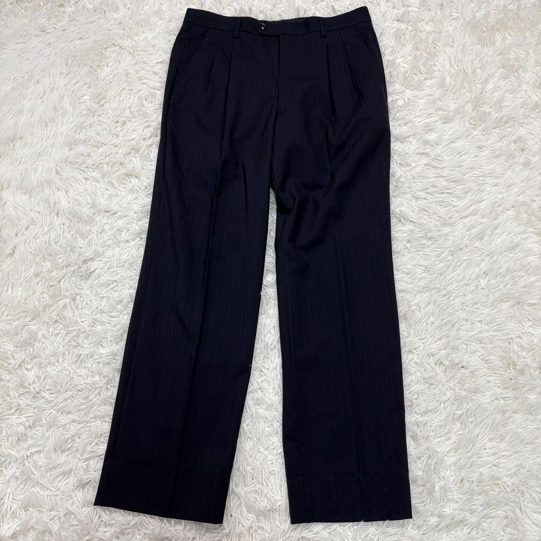 【在庫処分】 BELLMORE セットアップ スーツ ストライプ ストレッチネイビー スーツ