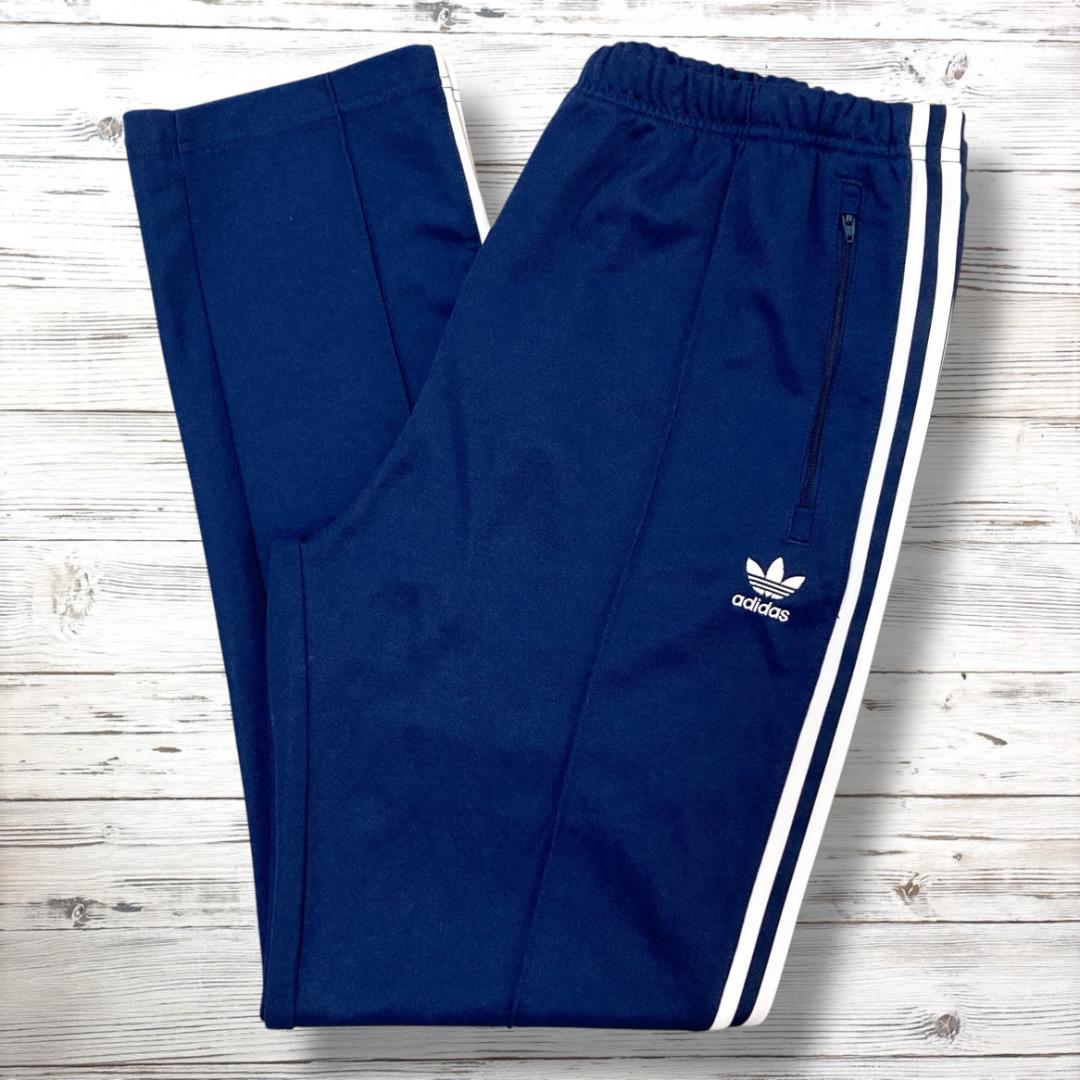 adidas originals トラックパンツ 刺繍ロゴ 紺 2XL 1012