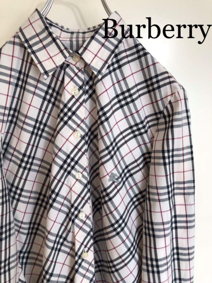 美品【BURBERRY】大人気 バーバリー ノバチェック 長袖シャツ