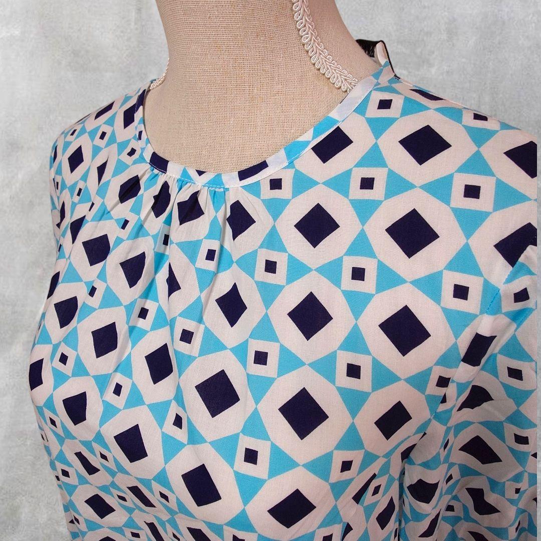 新品タグ付】 ZARA ザラ ジオメトリック ティアードワンピース