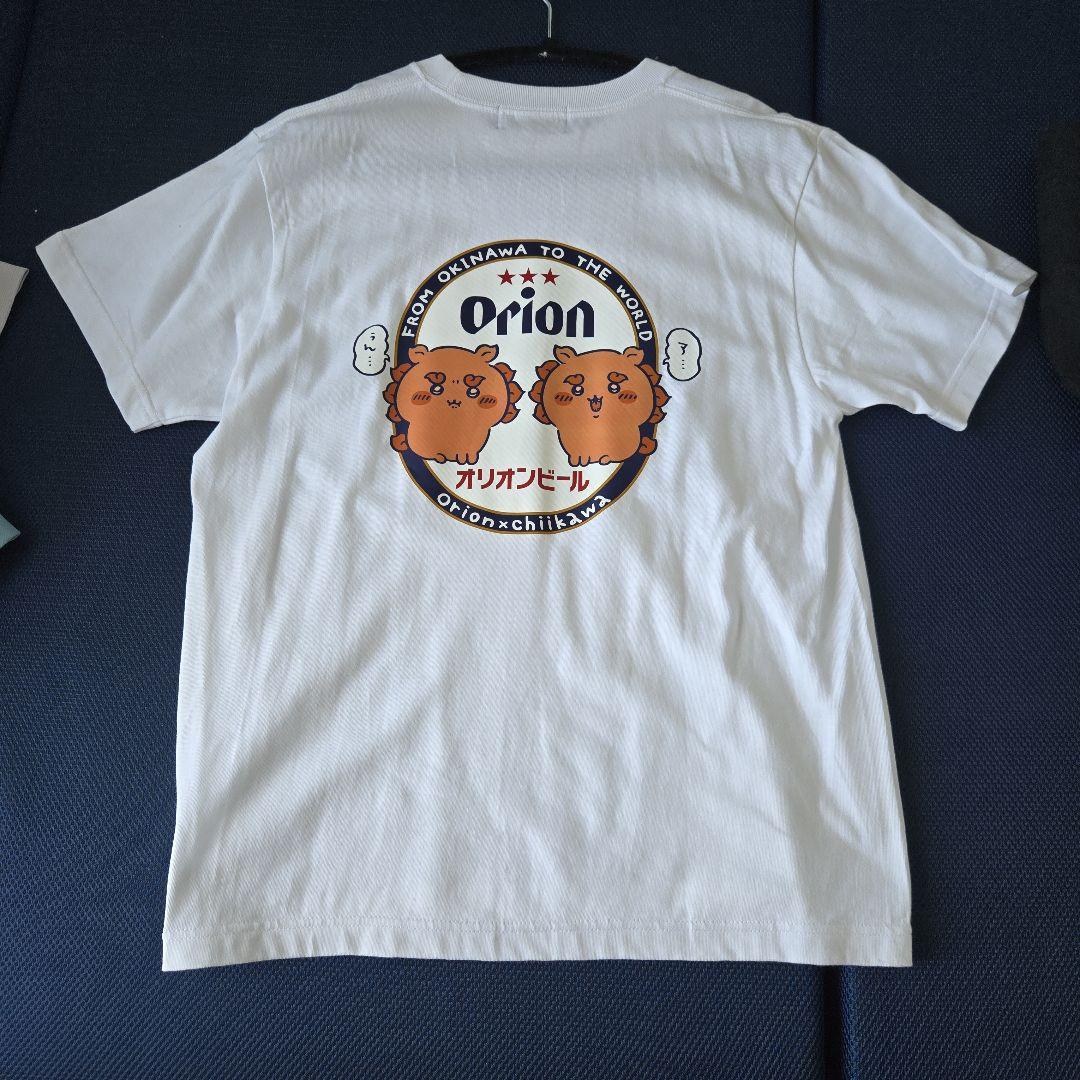 Mサイズ　ちいかわ×オリオンビール　シーサーのおみやげやさん　Tシャツ ホワイト