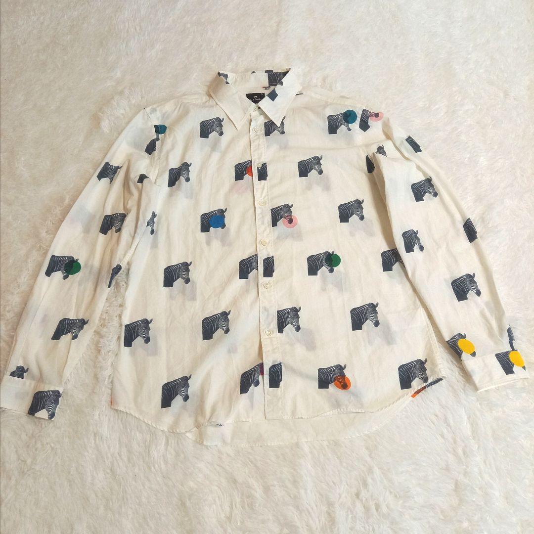 PSPaul Smith ピーエスポールスミス 総柄シャツ ゼブラ サイズXL