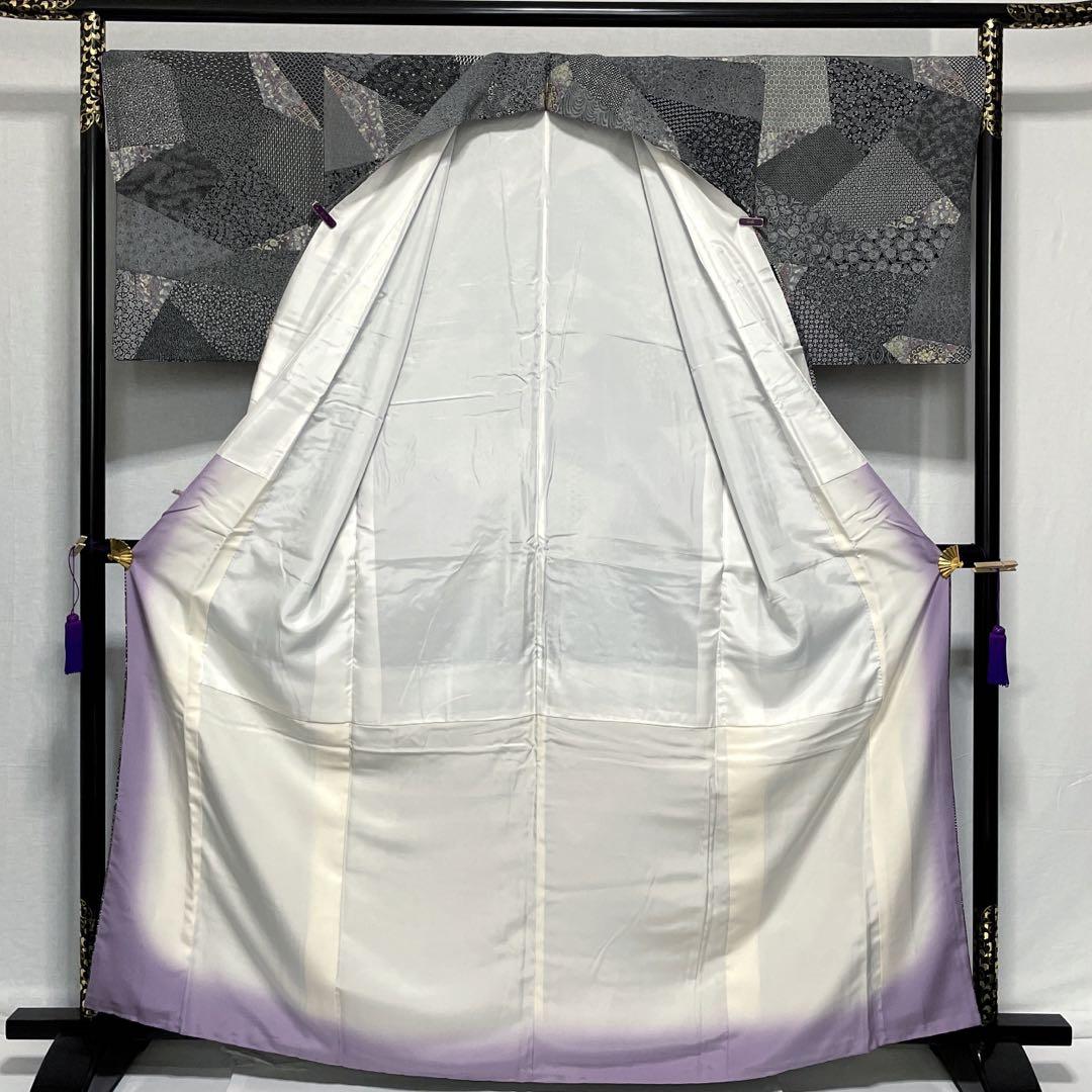 躾糸付未使用 伝統工芸士 染谷梅治 伊勢型 正絹江戸小紋 更紗