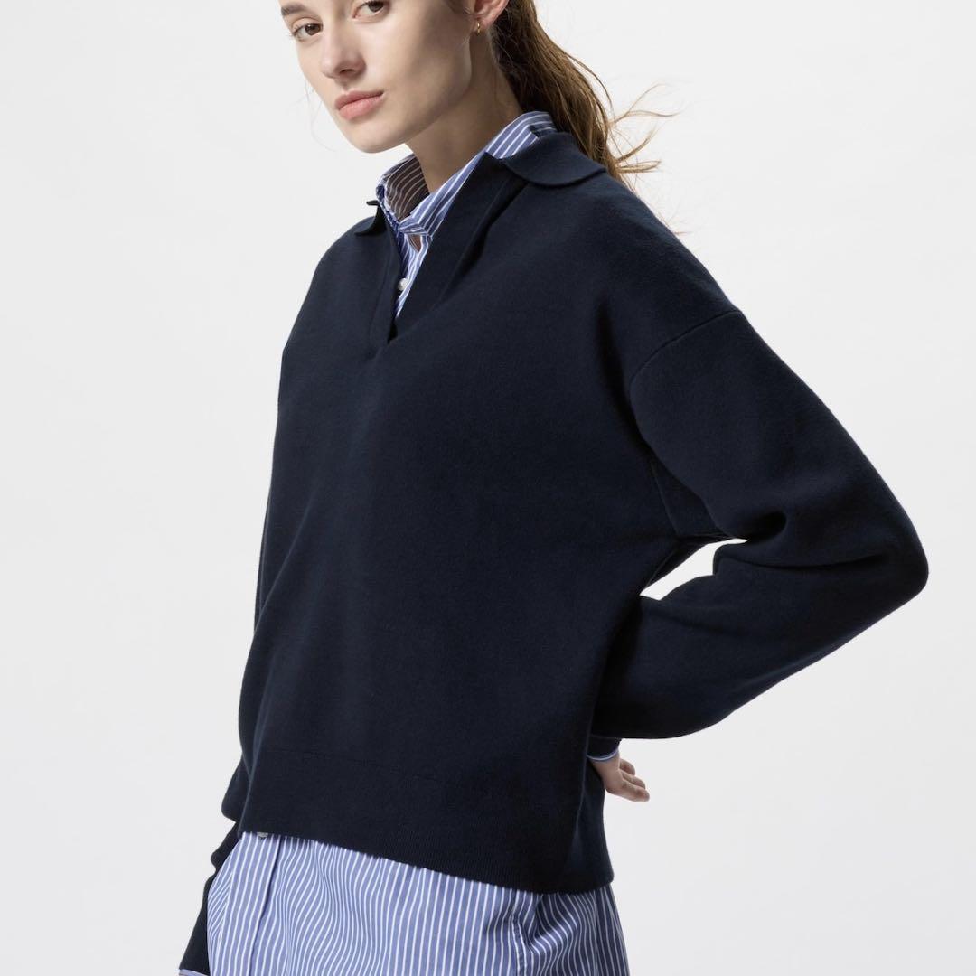 UNIQLO スムースコットンリラックスポロセータ