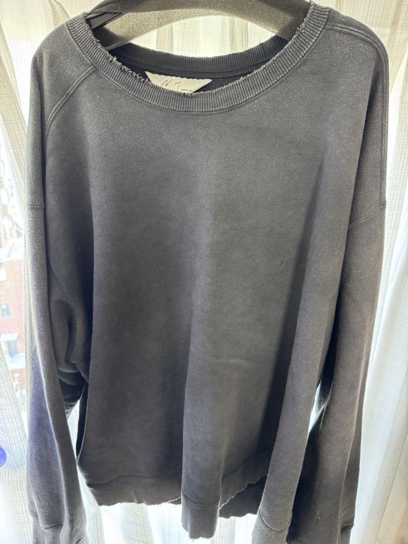 《ANCELLM》EMBROIDERY UNEVEN OVER SWEAT