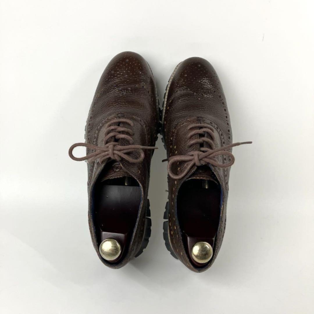 【良品】COLE HAAN ZERO GRAND WING OXFORD シボ革