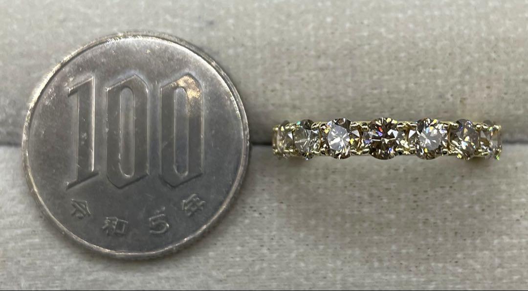 最終交渉可JC266★高級 ダイヤモンド2ct K18 エタニティ リング 鑑付