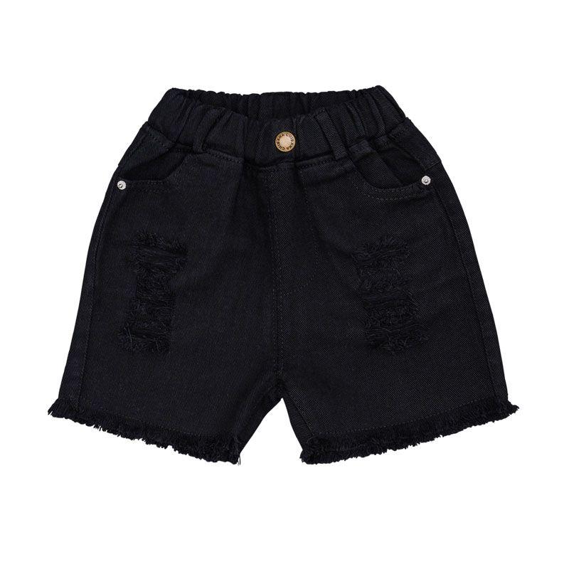 ブラックデニムショートパンツ