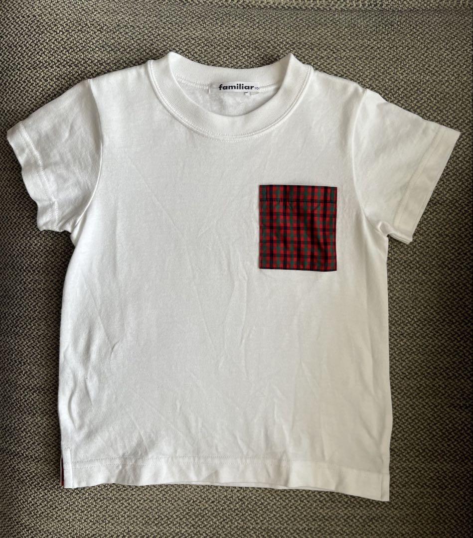 familiar チェック柄ポケット Tシャツ 100サイズ - メルカリ