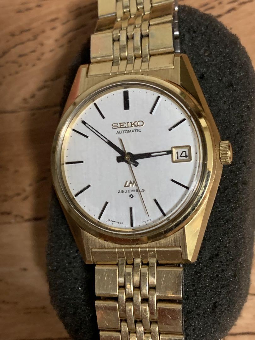 SEIKOロードマチック5605-7020 自動巻き25石GP14金張専用ベルト
